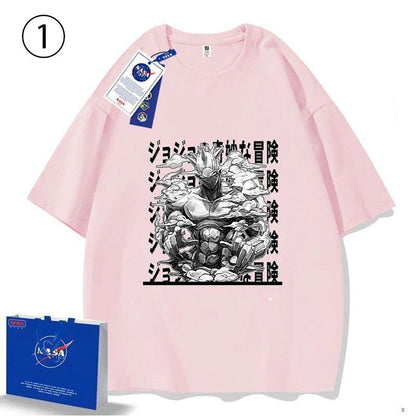 「tops」JOJO キャラクター スタンド パワー プリント 男女兼用 半袖Ｔシャツ 5色2種類YS8469