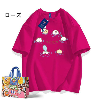 「tops」ちいかわ キュート 漫画プリント 男女兼用 ルーズ 半袖Ｔシャツ 9色YS8514