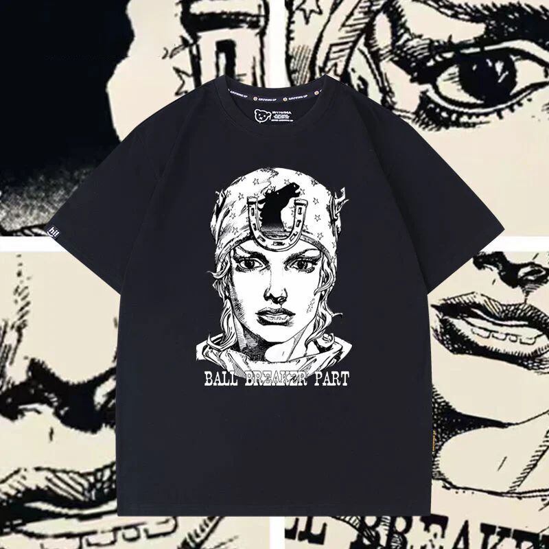 「tops」JOJO キャラクター プリント 男女兼用 半袖Tシャツ 7色YS8370