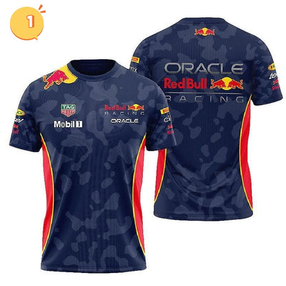 「tops」Red Bull racing チーム クラブ ロゴプリント 半袖 Tシャツ -YS9140