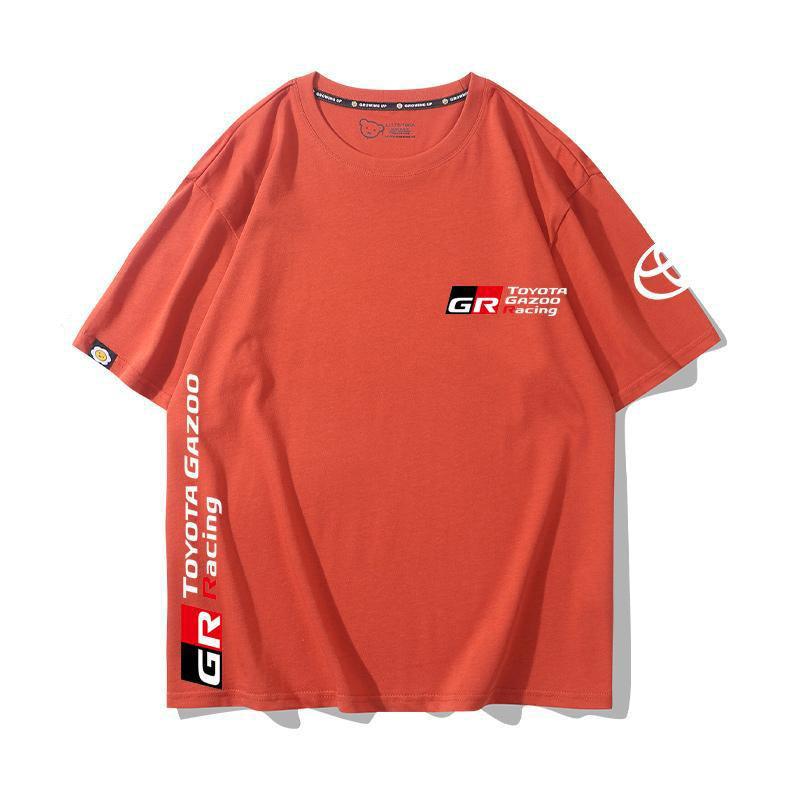 「tops」racing チーム クラブ ロゴプリント 半袖Tシャツ 全6色-YS9271