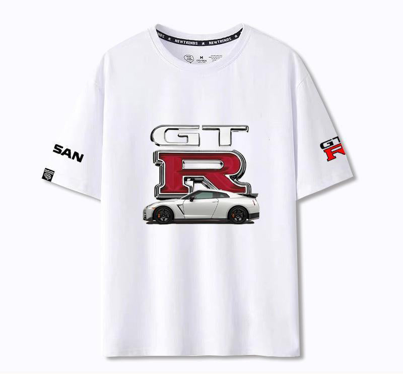 「tops」racing チーム GTR クラブ ロゴプリント 半袖Tシャツ 全6色-YS9267