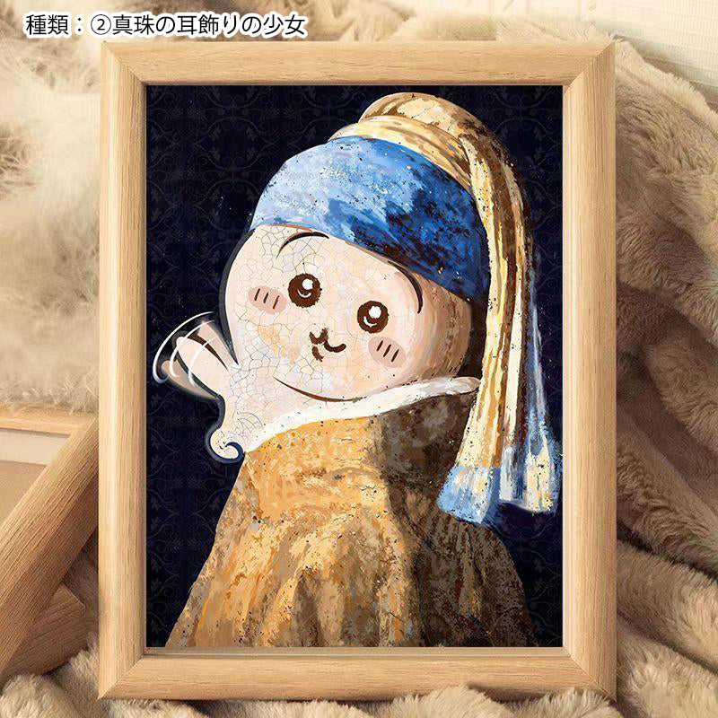 「小物」ちいかわ キャラクター 装飾用 世界名画 装飾画YS9651