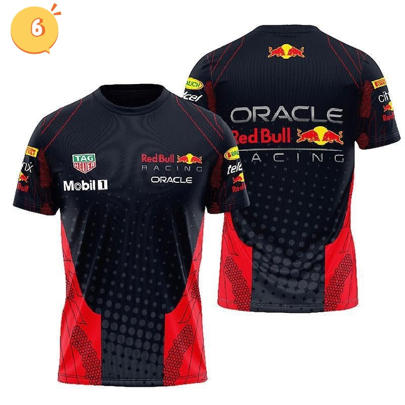 「tops」Red Bull racing チーム クラブ ロゴプリント 半袖 Tシャツ -YS9140