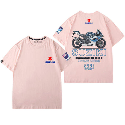 「tops」racing チーム クラブ ロゴプリント 半袖Tシャツ 全3色-YS9249