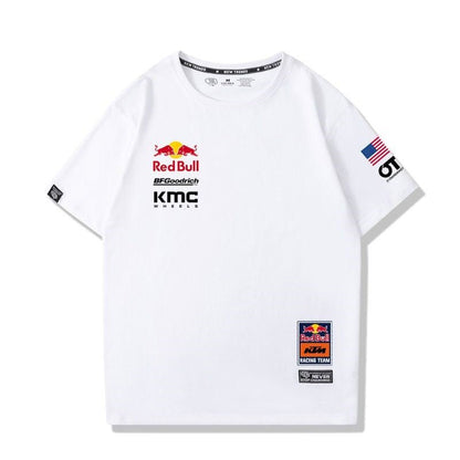 「tops」racing チーム クラブ ロゴプリント 半袖 Tシャツ 5色-YS9029