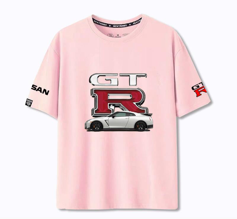 「tops」racing チーム GTR クラブ ロゴプリント 半袖Tシャツ 全6色-YS9267