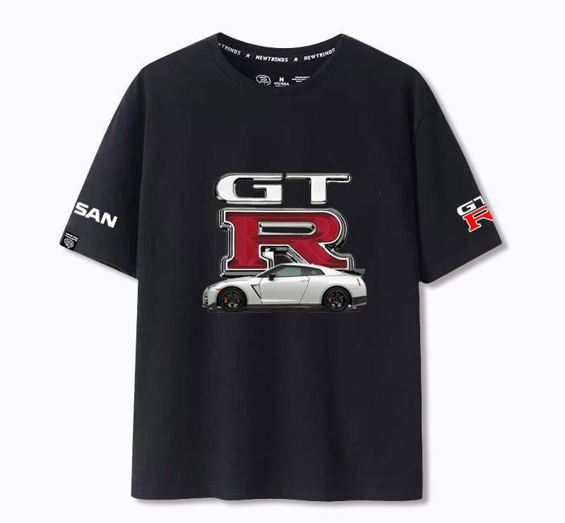 「tops」racing チーム GTR クラブ ロゴプリント 半袖Tシャツ 全6色-YS9267