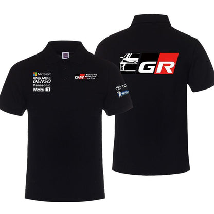 「tops」racing チーム クラブ ロゴプリント 半袖Tシャツ 全7色-YS9191