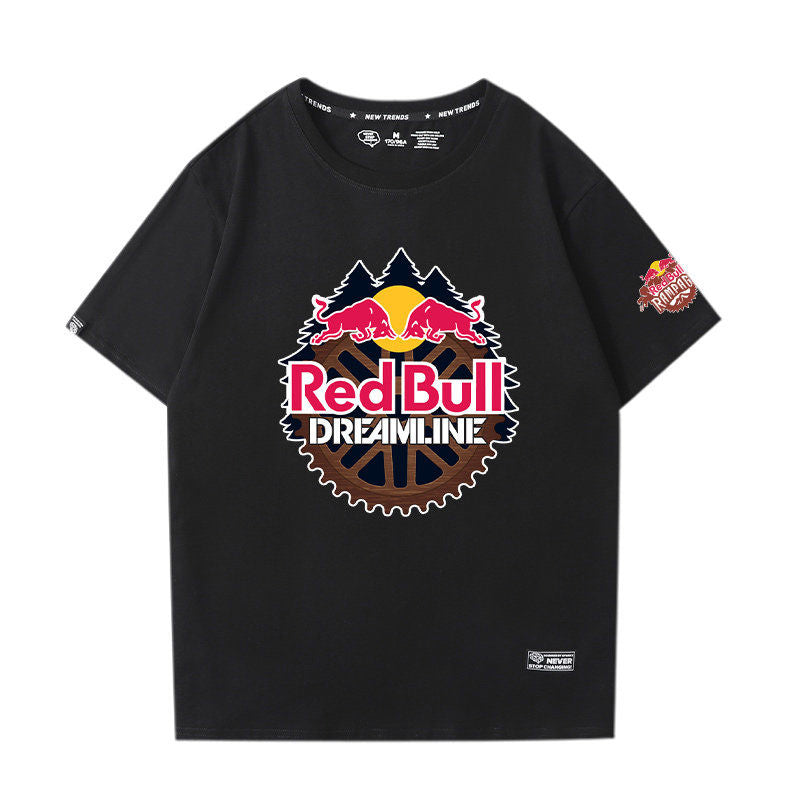 「tops」racing チーム クラブ ロゴプリント 半袖Tシャツ全4色-YS9266