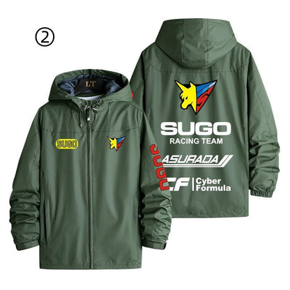 【3way】「outer」racing チーム ロゴプリント 冬服 防寒 暖かい  脱着可能ボアライナー付き 撥水加工 全6色 3way マウンテンジャケットYS9580