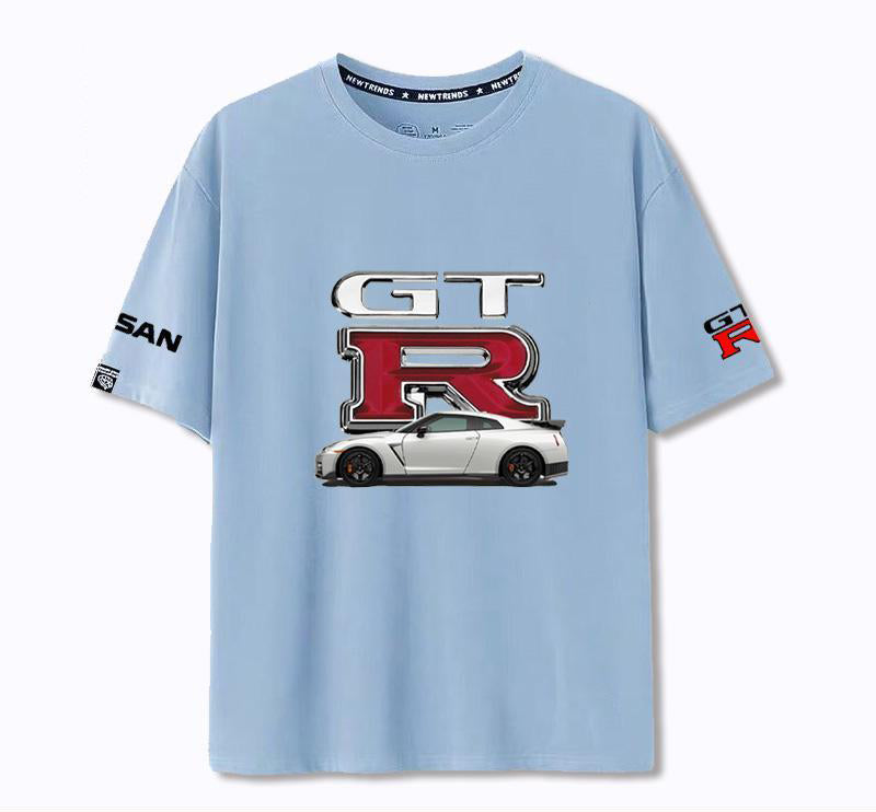 「tops」racing チーム GTR クラブ ロゴプリント 半袖Tシャツ 全6色-YS9267