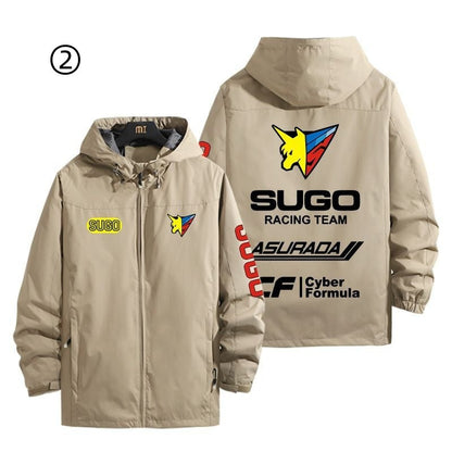 【3way】「outer」racing チーム ロゴプリント 冬服 防寒 暖かい  脱着可能ボアライナー付き 撥水加工 全6色 3way マウンテンジャケットYS9580