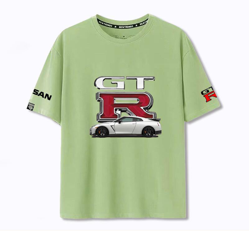 「tops」racing チーム GTR クラブ ロゴプリント 半袖Tシャツ 全6色-YS9267