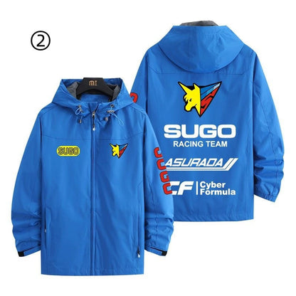 【3way】「outer」racing チーム ロゴプリント 冬服 防寒 暖かい  脱着可能ボアライナー付き 撥水加工 全6色 3way マウンテンジャケットYS9580