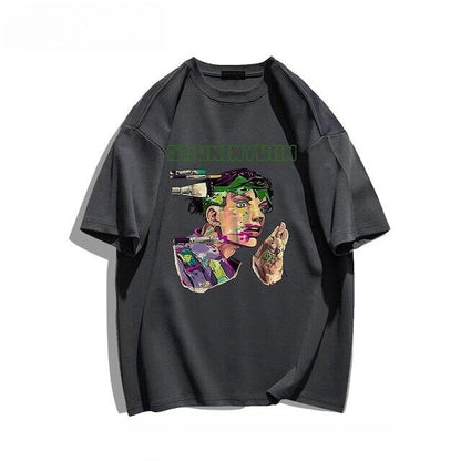 「tops」JOJO キャラクター 露伴 プリント 男女兼用 半袖Ｔシャツ9色YS8356