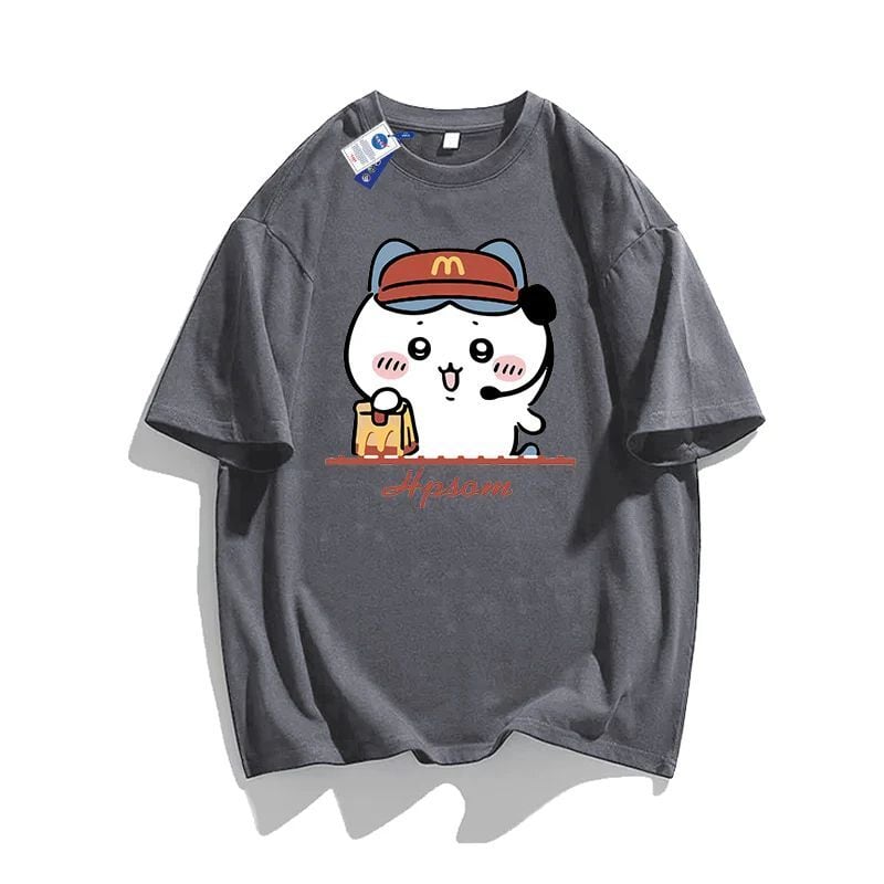 【人気ランキングNO.2】「tops」ちいかわプリント 半袖Ｔシャツ（ 男女兼用） 8色YS8263