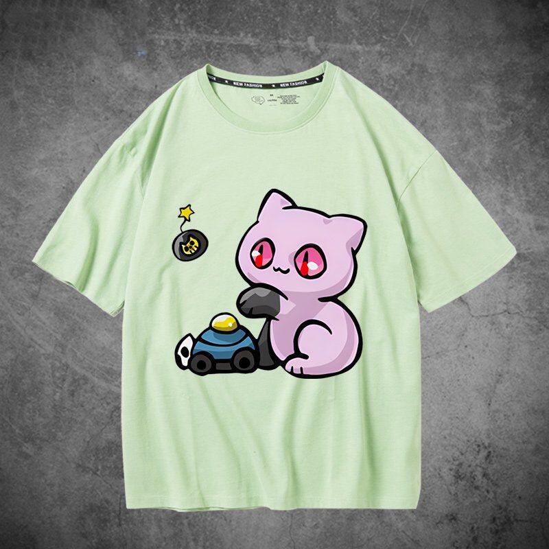 「tops」JOJO キャラクター Killer Queen プリント 男女兼用  半袖Ｔシャツ 6色YS8478