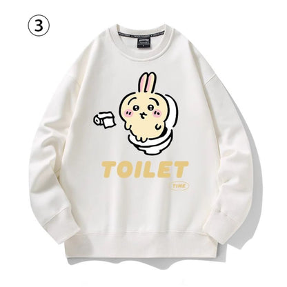 「tops」ちいかわ TOILET プリント 男女兼用 スウェット4色３種類YS8739