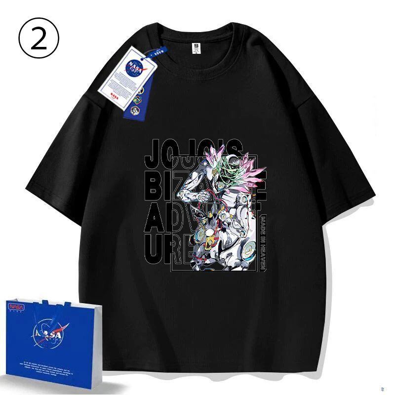 「tops」JOJO キャラクター スタンド パワー プリント 男女兼用 半袖Ｔシャツ 5色2種類YS8469