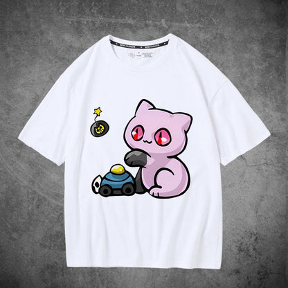 「tops」JOJO キャラクター Killer Queen プリント 男女兼用  半袖Ｔシャツ 6色YS8478