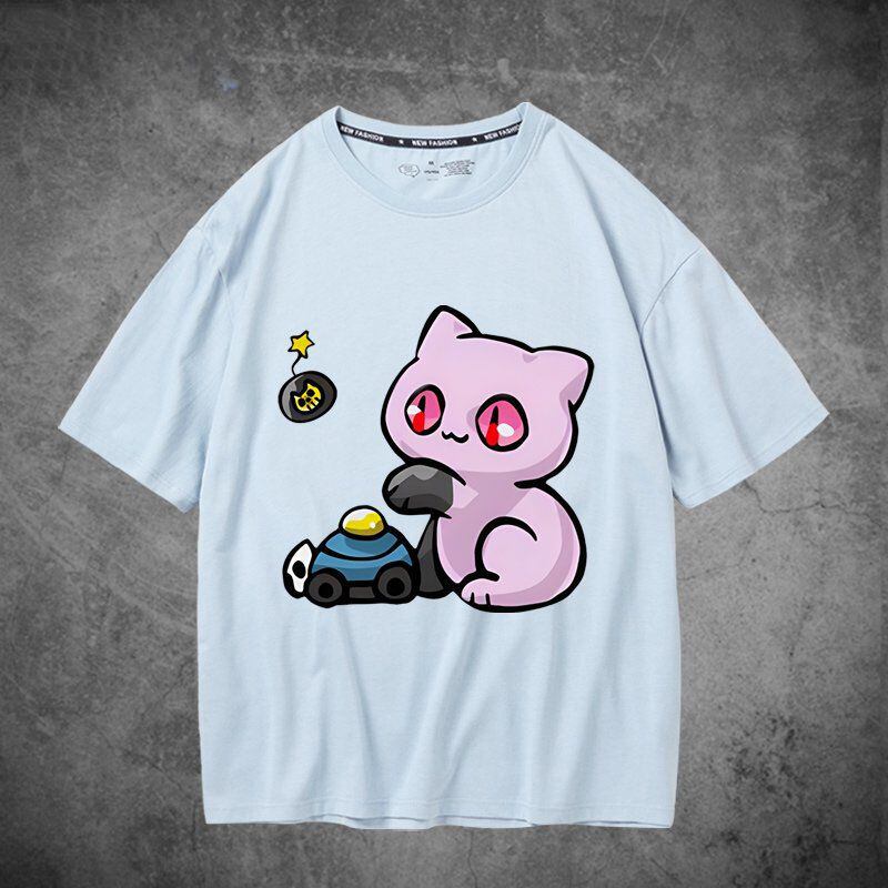 「tops」JOJO キャラクター Killer Queen プリント 男女兼用  半袖Ｔシャツ 6色YS8478