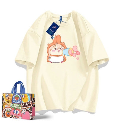 「tops」ちいかわ うまるちゃん プリント 男女兼用 半袖Ｔシャツ 6色YS8534