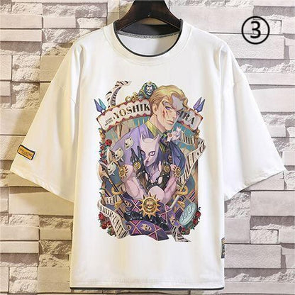 「tops」JOJO キャラクター スタンド パワー プリント 男女兼用 ラウンドネック ルーズ 半袖Ｔシャツ 10種類YS8433