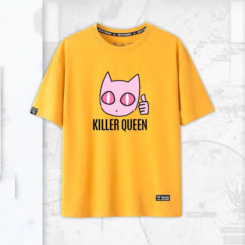 「tops」JOJO キャラクター Killer Queen プリント 男女兼用 半袖Ｔシャツ 5色2種類YS8468