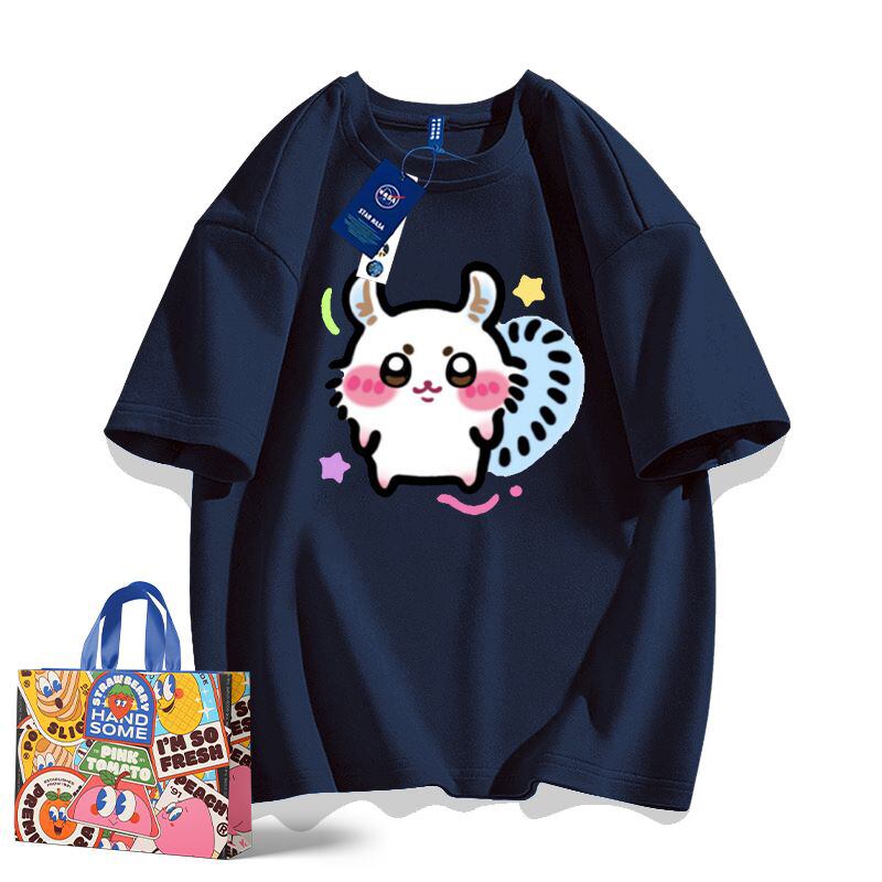 「tops」ちいかわ モモンガキャラクター プリント 男女兼用 ラウンドネック 半袖Ｔシャツ 9色YS8510