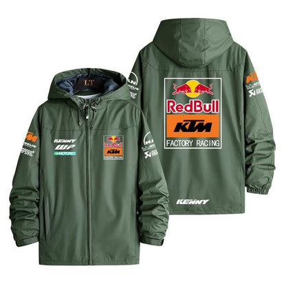 【人気商品再入荷】「outer」Red Bull racing チーム  クラブ バイク ロゴプリント マウンテンパーカーYS8903