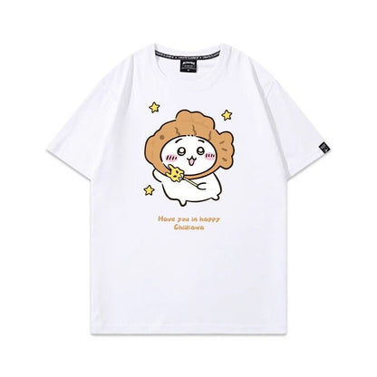 「tops」ちいかわ 漫画プリント 可愛い 半袖Ｔシャツ （ 男女兼用） 7色YS8490