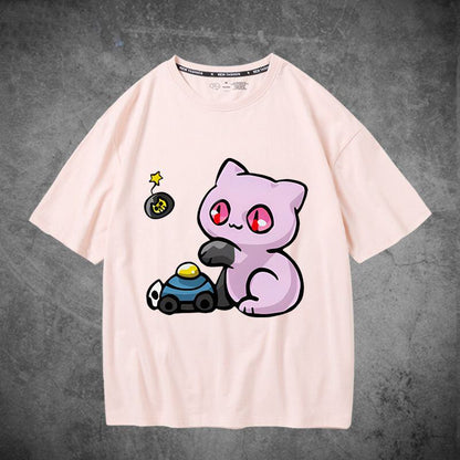 「tops」JOJO キャラクター Killer Queen プリント 男女兼用  半袖Ｔシャツ 6色YS8478