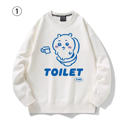 「tops」ちいかわ TOILET プリント 男女兼用 スウェット4色３種類YS8739