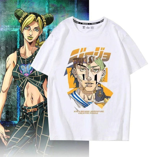 「tops」JOJO キャラクター プリント 男女兼用  ラウンドネック  半袖Ｔシャツ 7色YS8464