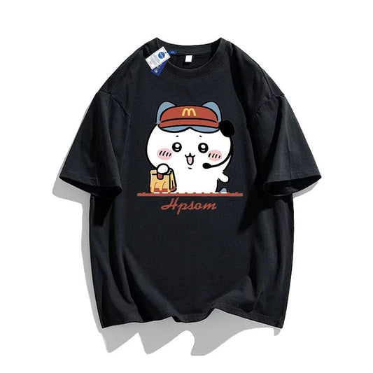 【人気ランキングNO.2】「tops」ちいかわプリント 半袖Ｔシャツ（ 男女兼用） 8色YS8263