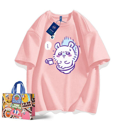 【人気ランキングNO.3】「tops」ちいかわ モモンガ プリント 半袖Ｔシャツ（ 男女兼用） 9色YS8501